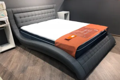 Двуспальная кровать "Атлантико" серая