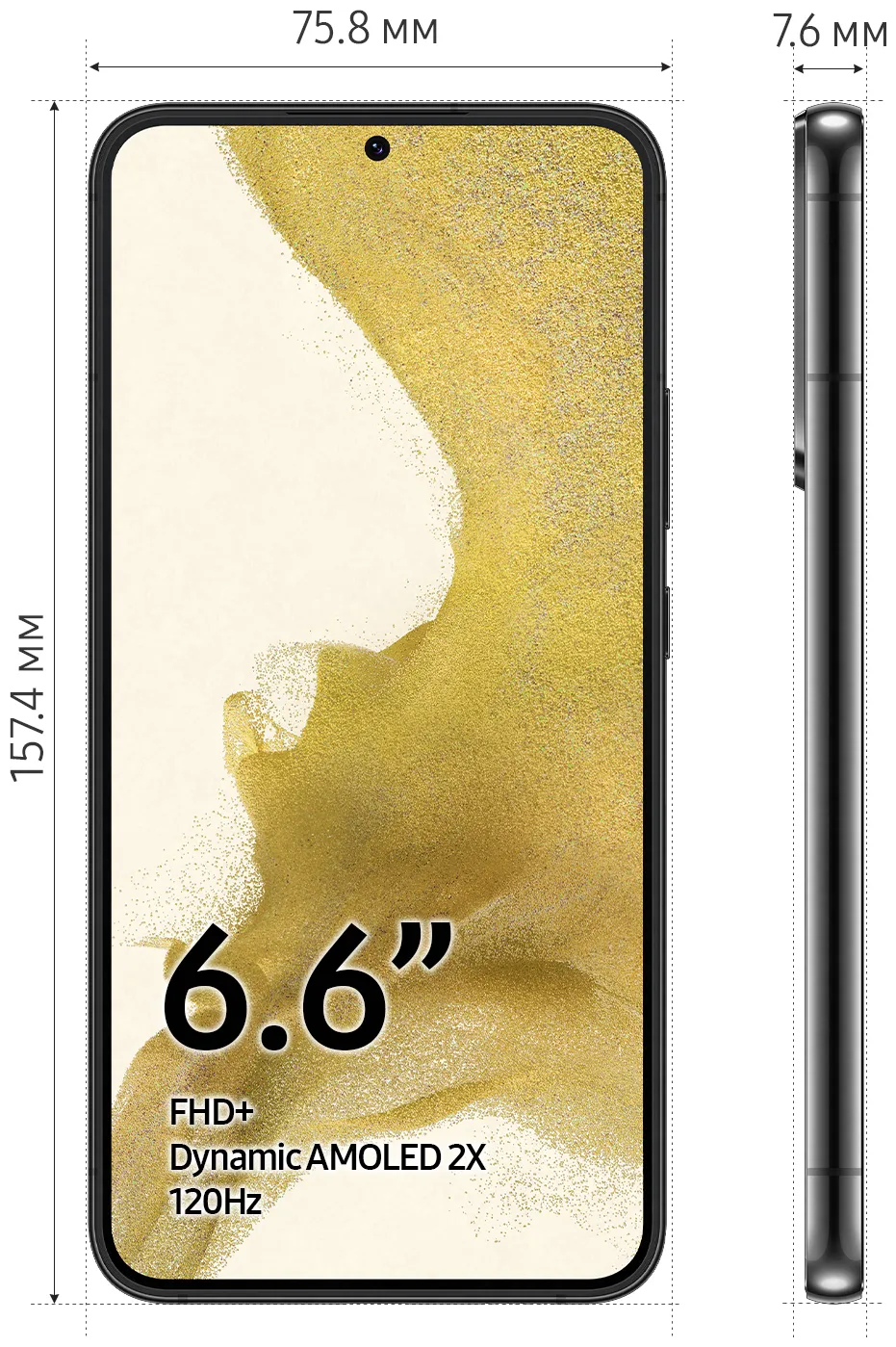Samsung Galaxy S22+ (SM-S9060) 8/256 GB, qora fantom#6